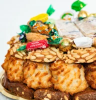 Italian cookie tray with Italian candy and jordan almonds